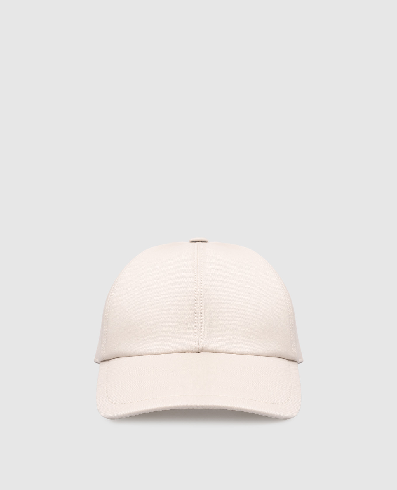 

Beige wool cap with logo engraving Enrico Mandelli