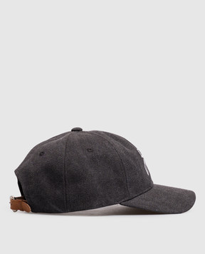 Premiata Gray cap with embroidered emblem BALL