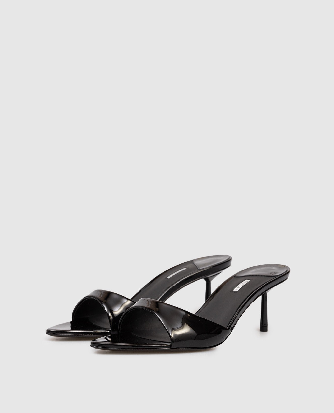 

BELLA black patent mules Le Silla