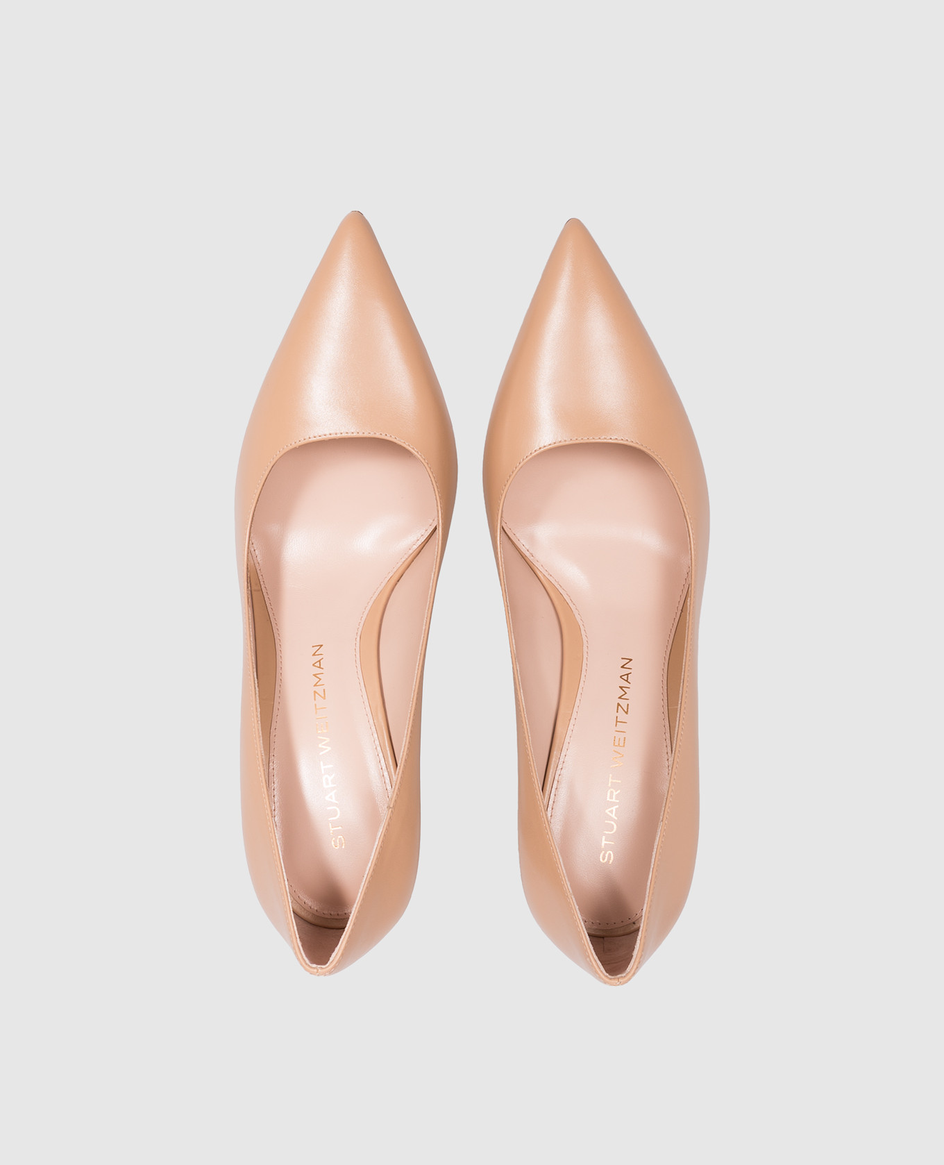 Beige leather POWER shoes Stuart Weitzman 4