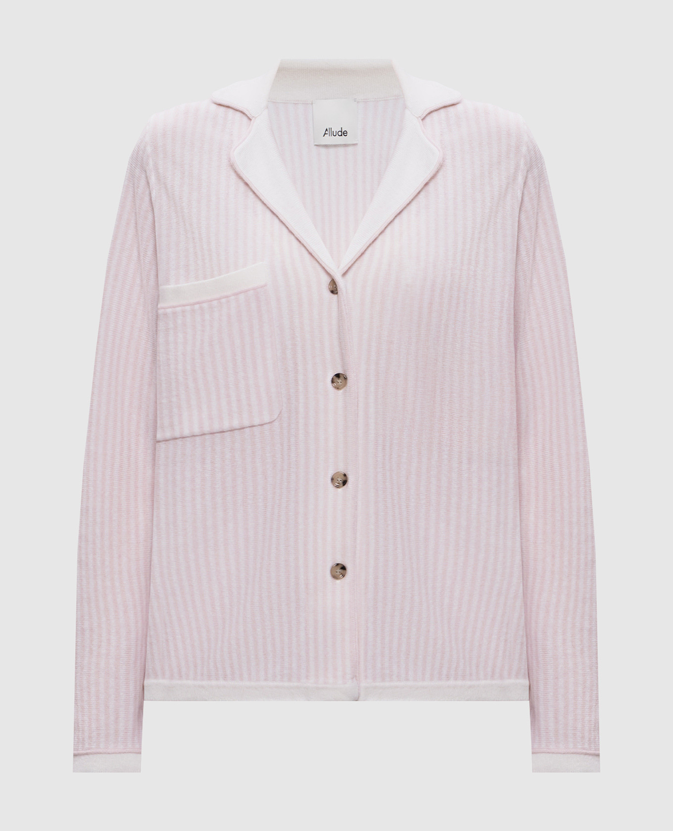 

Pink striped wool and cashmere pajama shirt Allude