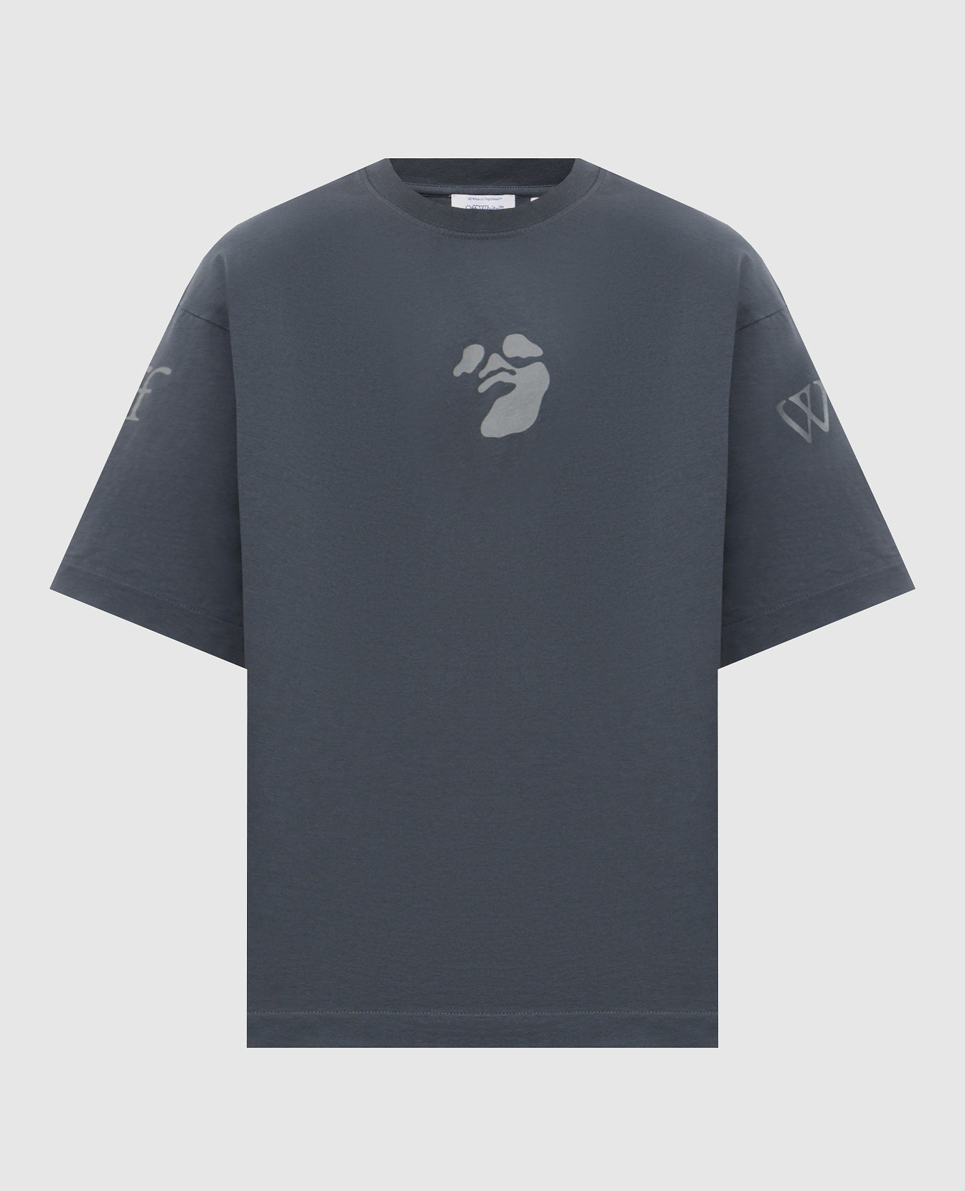 Blue T-shirt with branded Swimming print