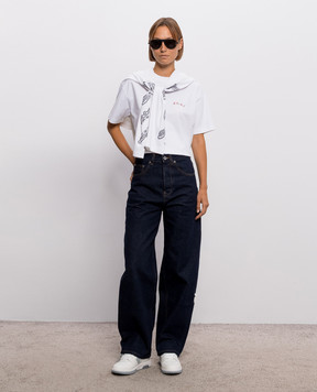 Off-White Arrow Chone Flower White T-Shirt 2FA00645T