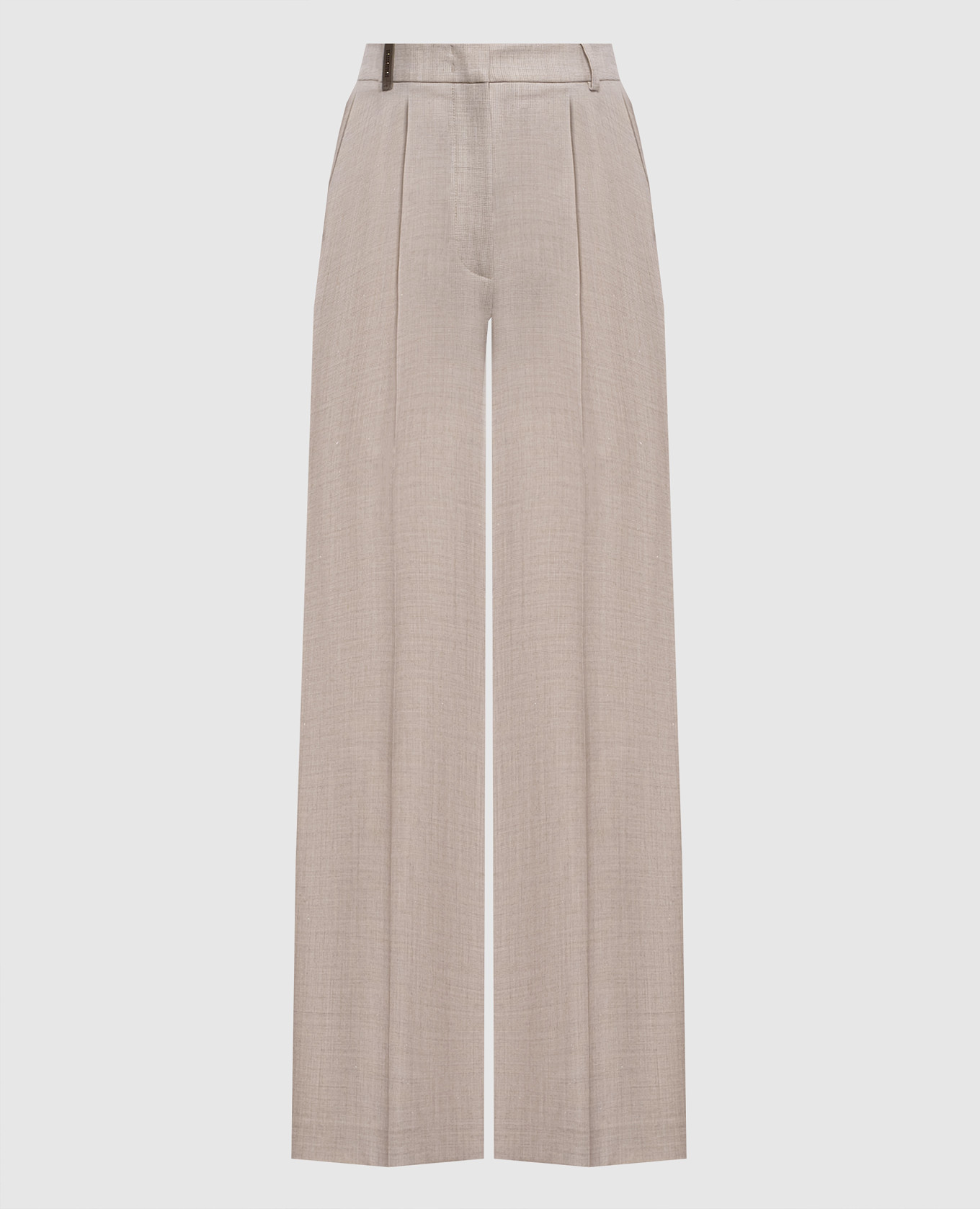 

Beige wool patterned pants Peserico