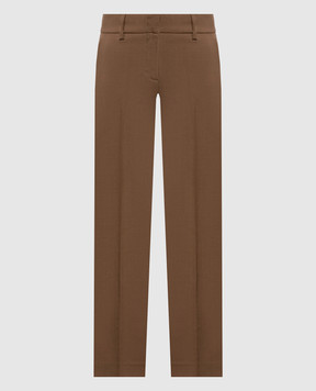 Peserico Brown wool pants P0453702660