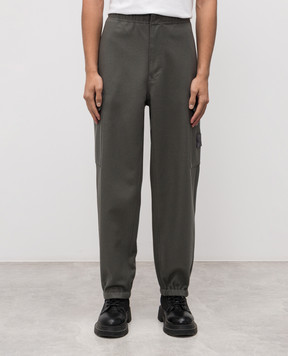 Stone Island Grey wool joggers K2S153100021S0F24
