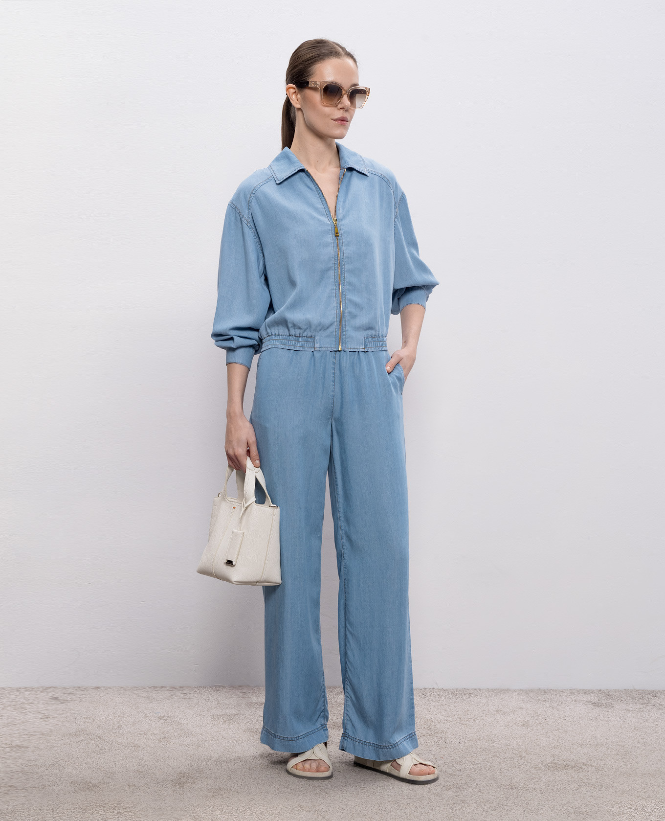 

Blue denim-effect jacket Twinset, Light blue