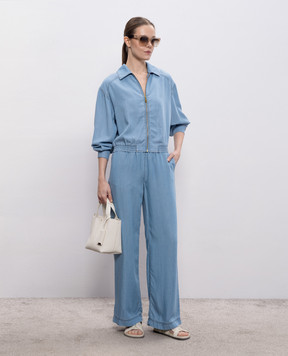 Twinset Blue denim-effect jacket 261LL2QBB