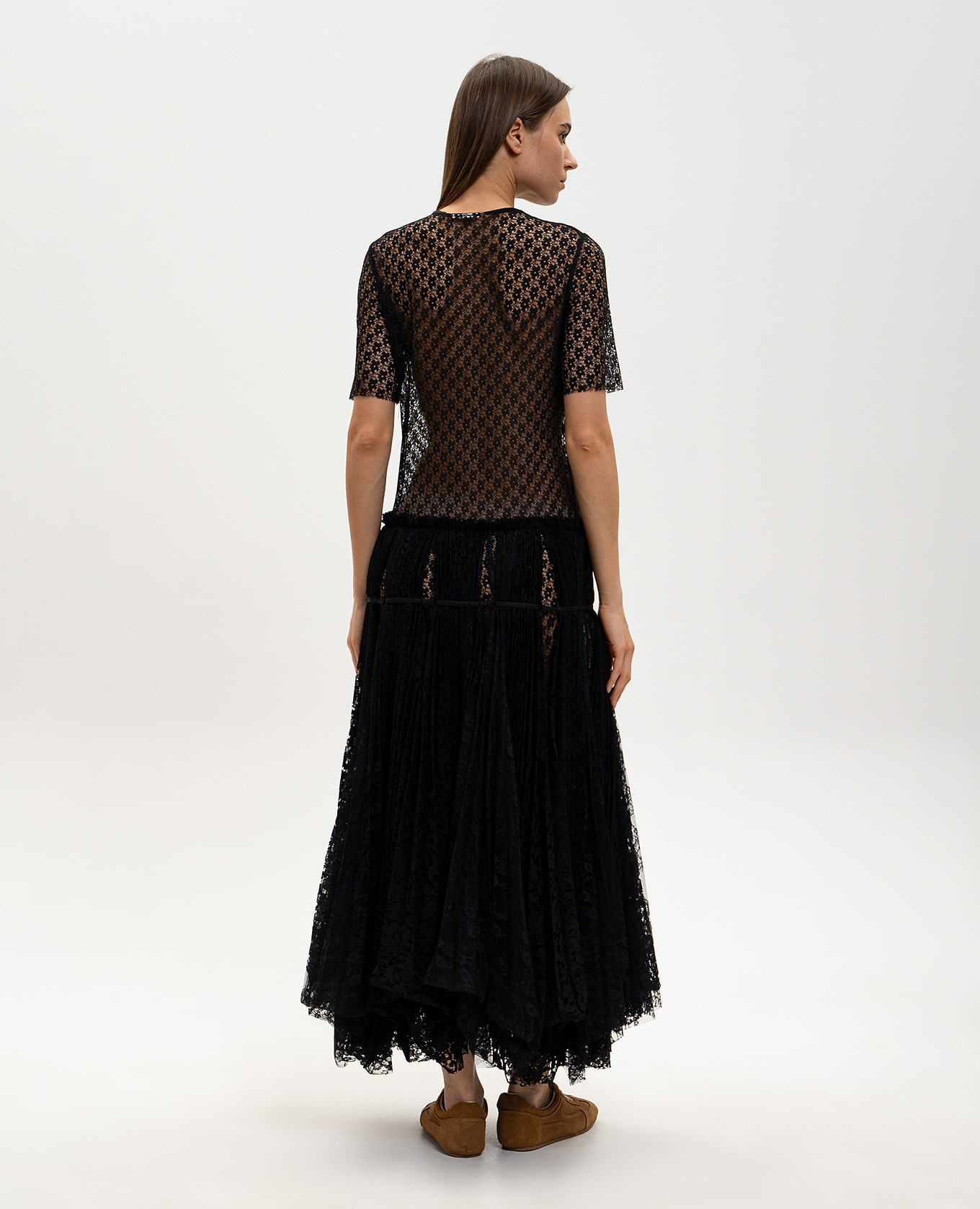 

Black lace dress with pleating JW Anderson