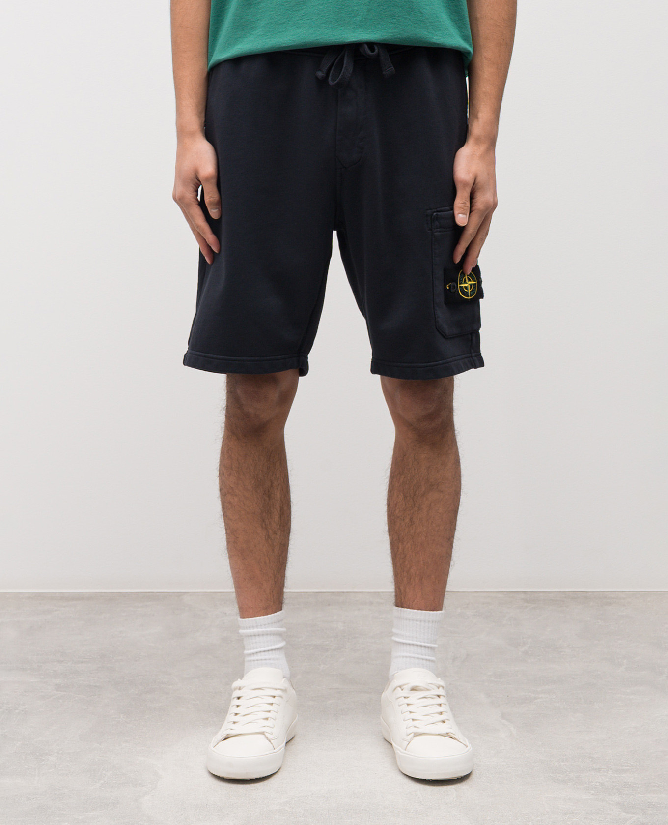 

Blue shorts with logo Stone Island