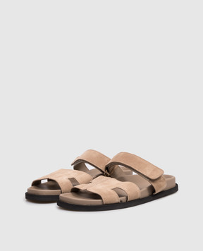 Babe Pay Pls Beige suede flip-flops 276001ZA