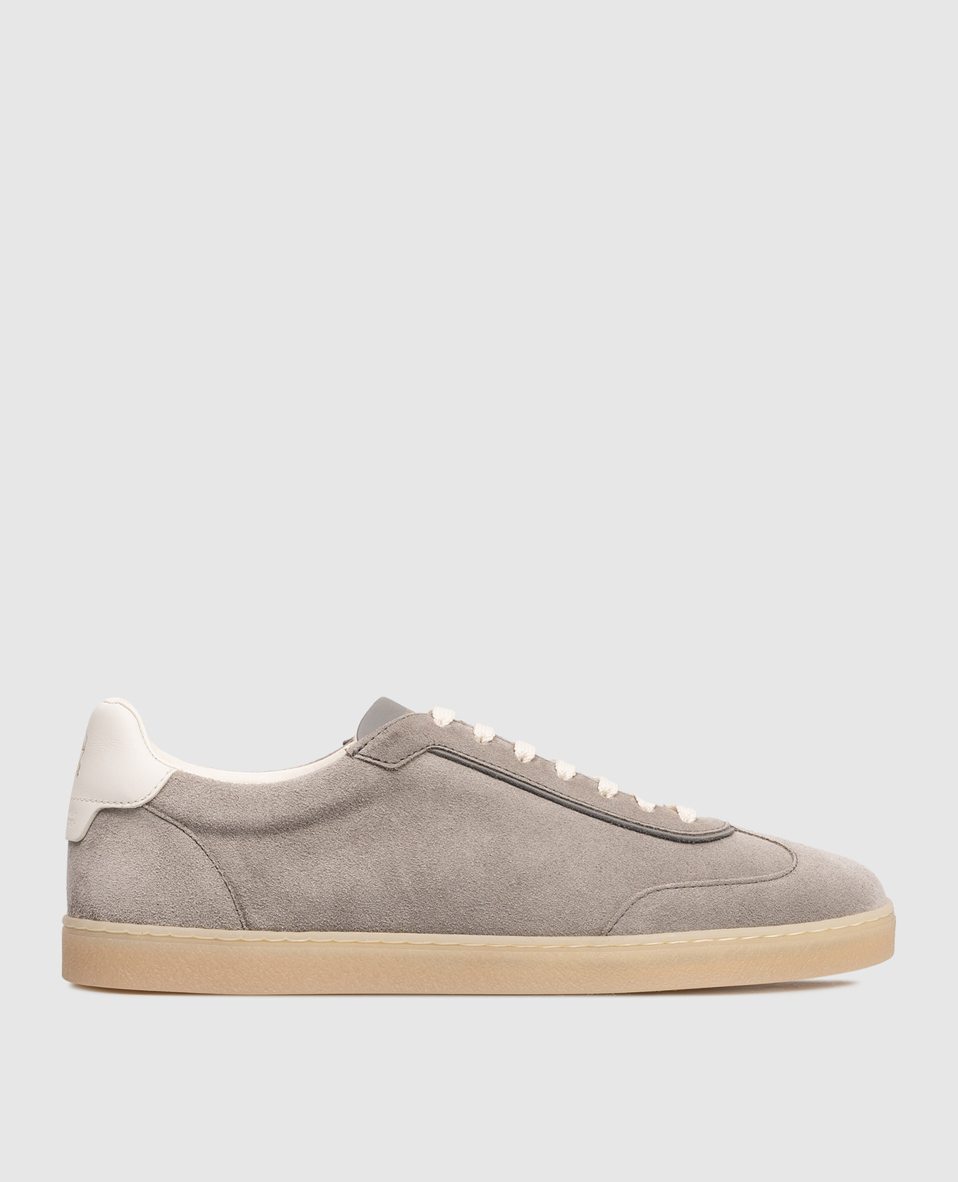 Gray suede sneakers