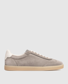 Brunello Cucinelli Gray suede sneakers MZUMGLJ336