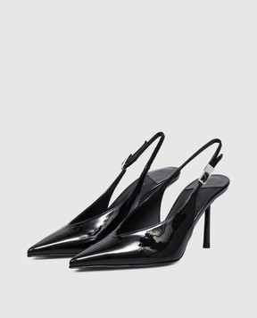 Le Silla Black patent leather slingbacks Clivage 4225C080BLPPGSL