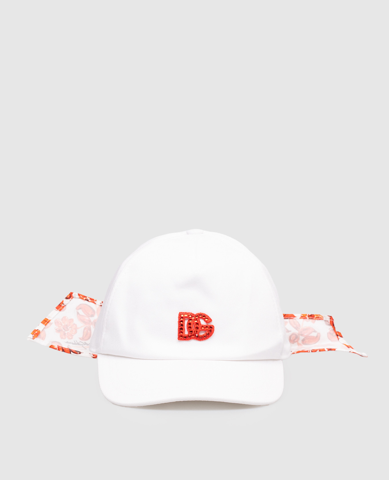 

Children's white cap with DG logo monogram patch Dolce&Gabbana