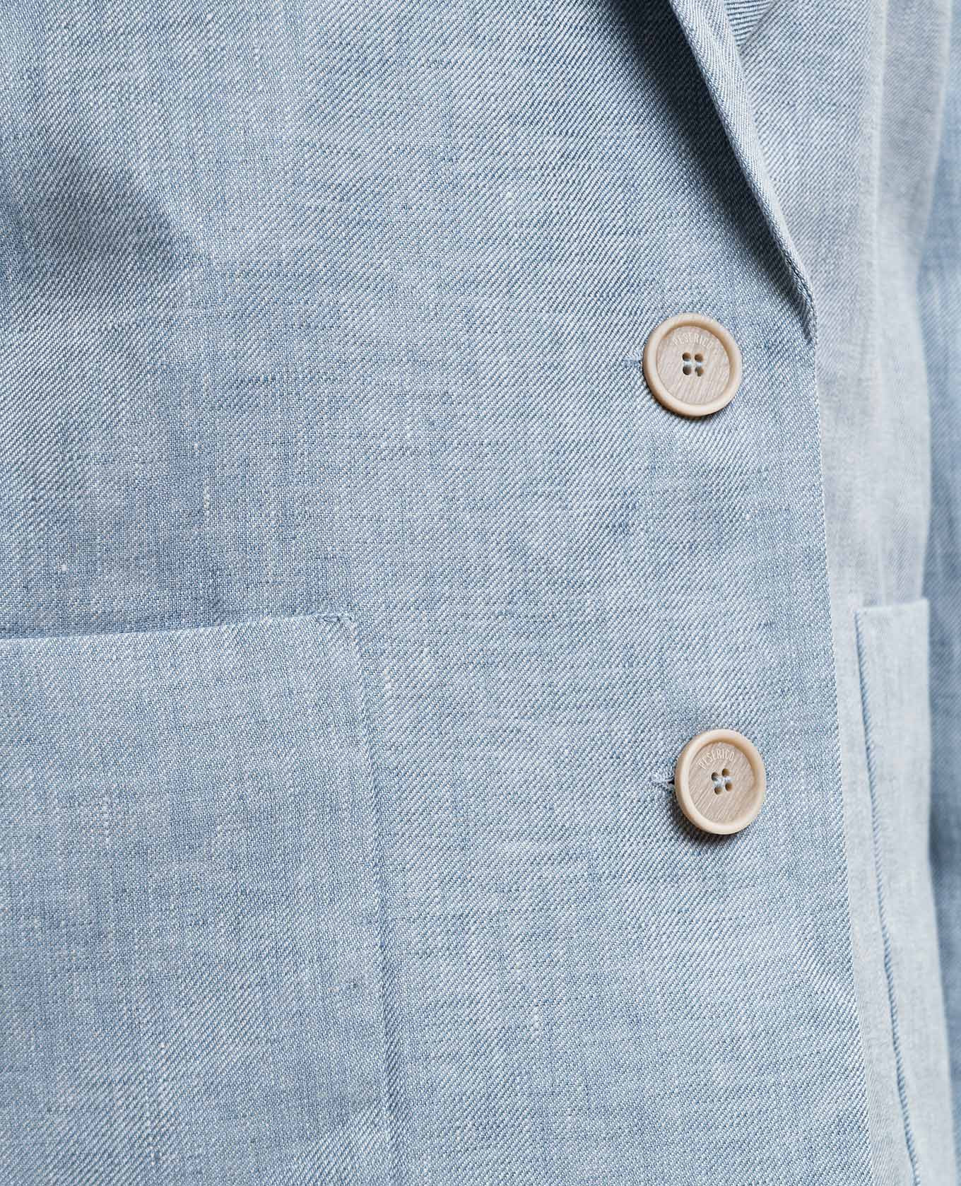 

Blue linen jacket with monil chain Peserico, Light blue