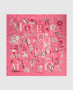 MANTERO 1902 Pink Florida Keys Silk Scarf 0909F0014G57293