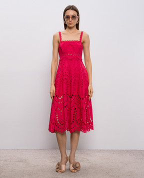 Charo Ruiz Pink Glimmer Midi Dress 263611