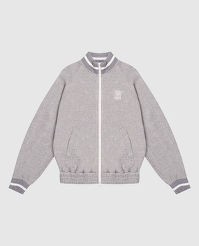 Brunello Cucinelli Children's gray sports jacket with lurex BG930E892B