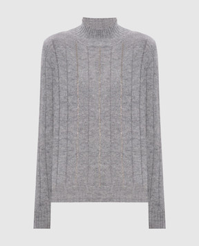 Peserico Gray sweater made of wool, silk and cashmere S99486F079018V