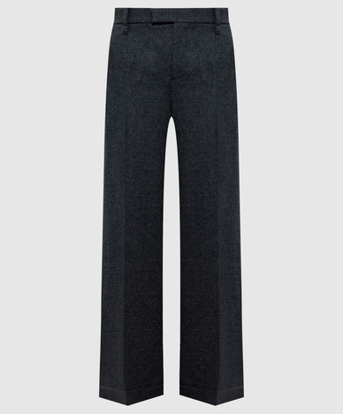 Grey wool and cashmere trousers
