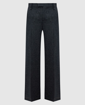 Brunello Cucinelli Grey wool and cashmere trousers MB162P8492