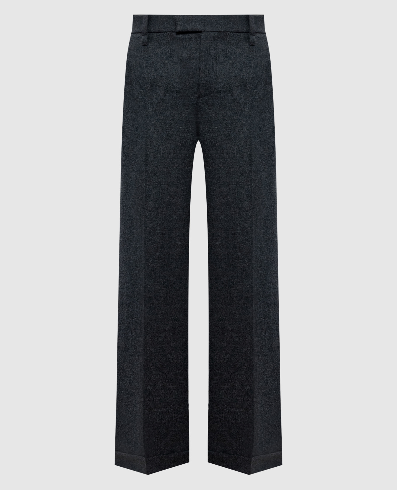 Grey wool and cashmere trousers