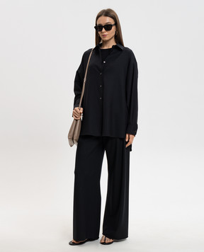 The Row Luka black wool shirt 5648W4084