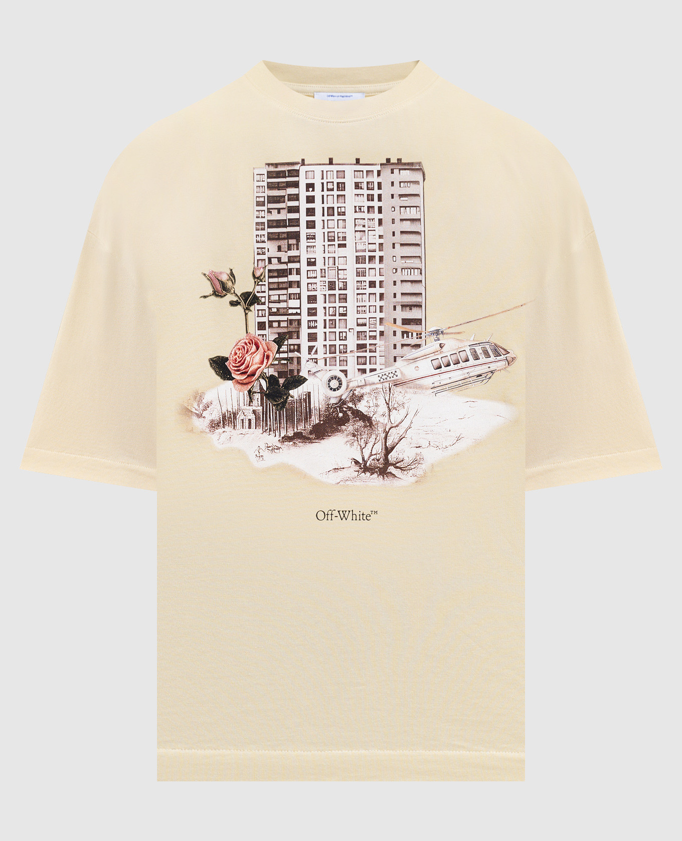 

Beige Building T-shirt Off-White