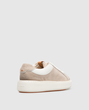 Santoni Beige suede sneakers WBCD61511BARGUOE