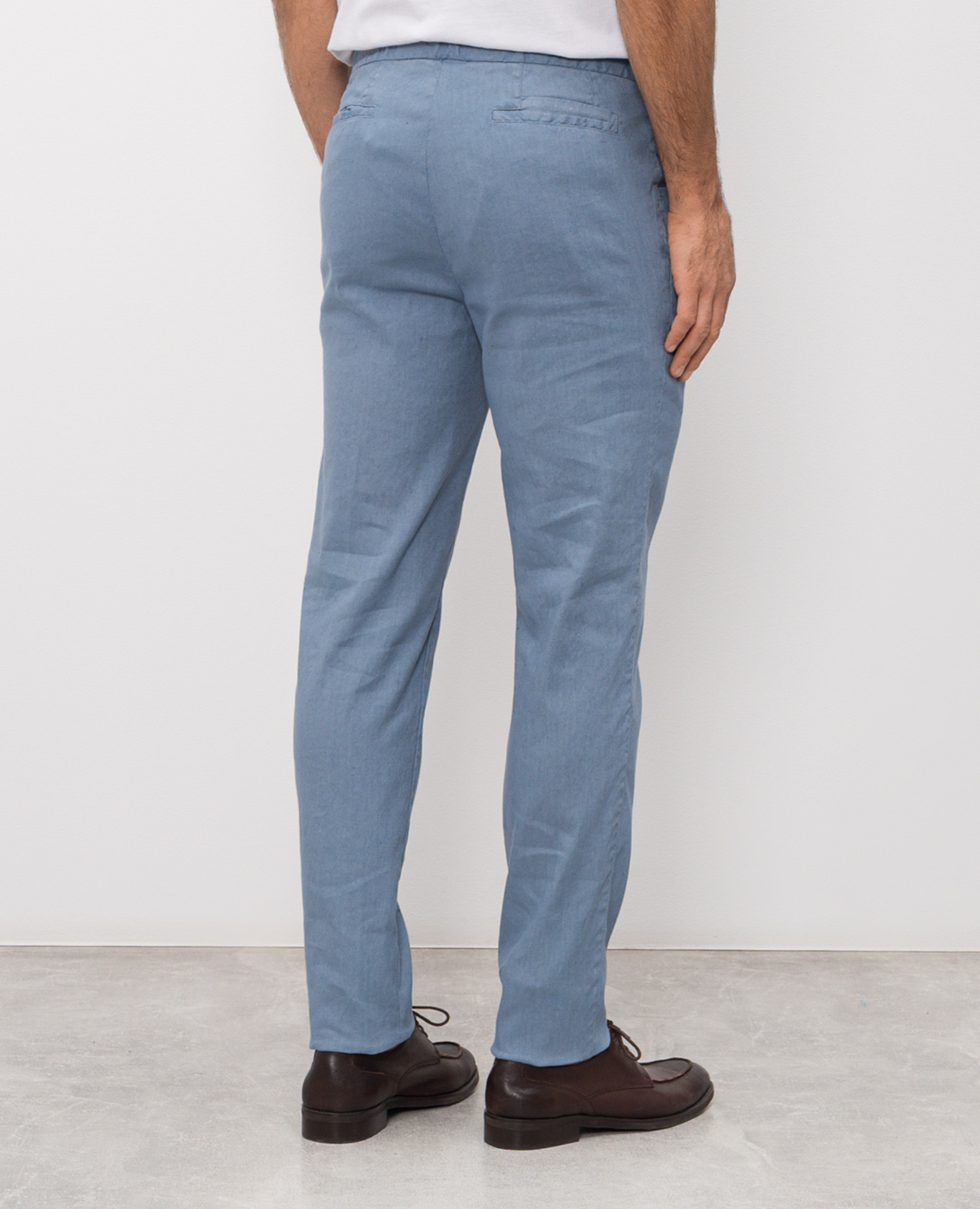 

Blue linen pants Enrico Mandelli, Light blue