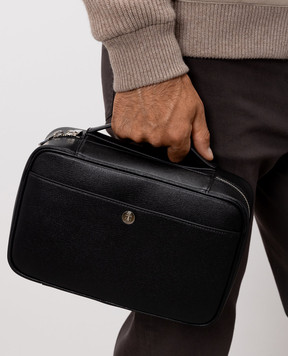 Brunello Cucinelli Black leather vanity case MWRLBU441