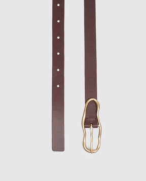 Marsell Burgundy leather belt Groviglio MACD006P010