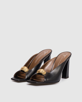 Giuseppe Zanotti Mya black leather mules E600027