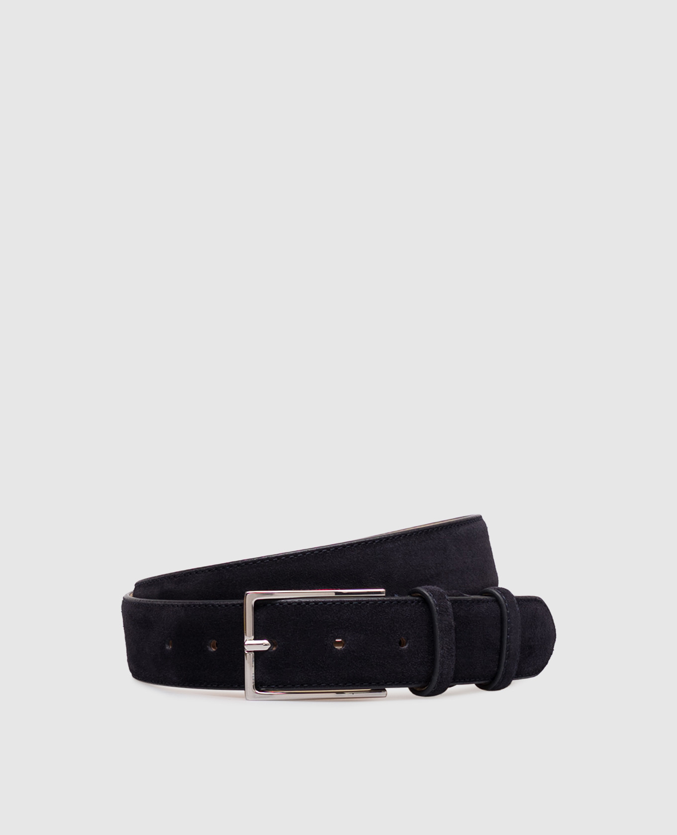 Blue suede belt