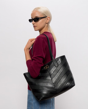 Valentino Black leather Jean tote bag 9W2B0T79KID