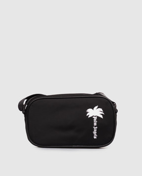 Palm Angels Black bag with logo print PMNQ01CS26FAB001