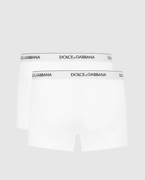 Dolce&Gabbana Set of white briefs with logo pattern M9C07JONN95