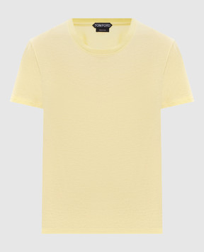 Tom Ford Yellow monogrammed T-shirt TSJ629JEX190