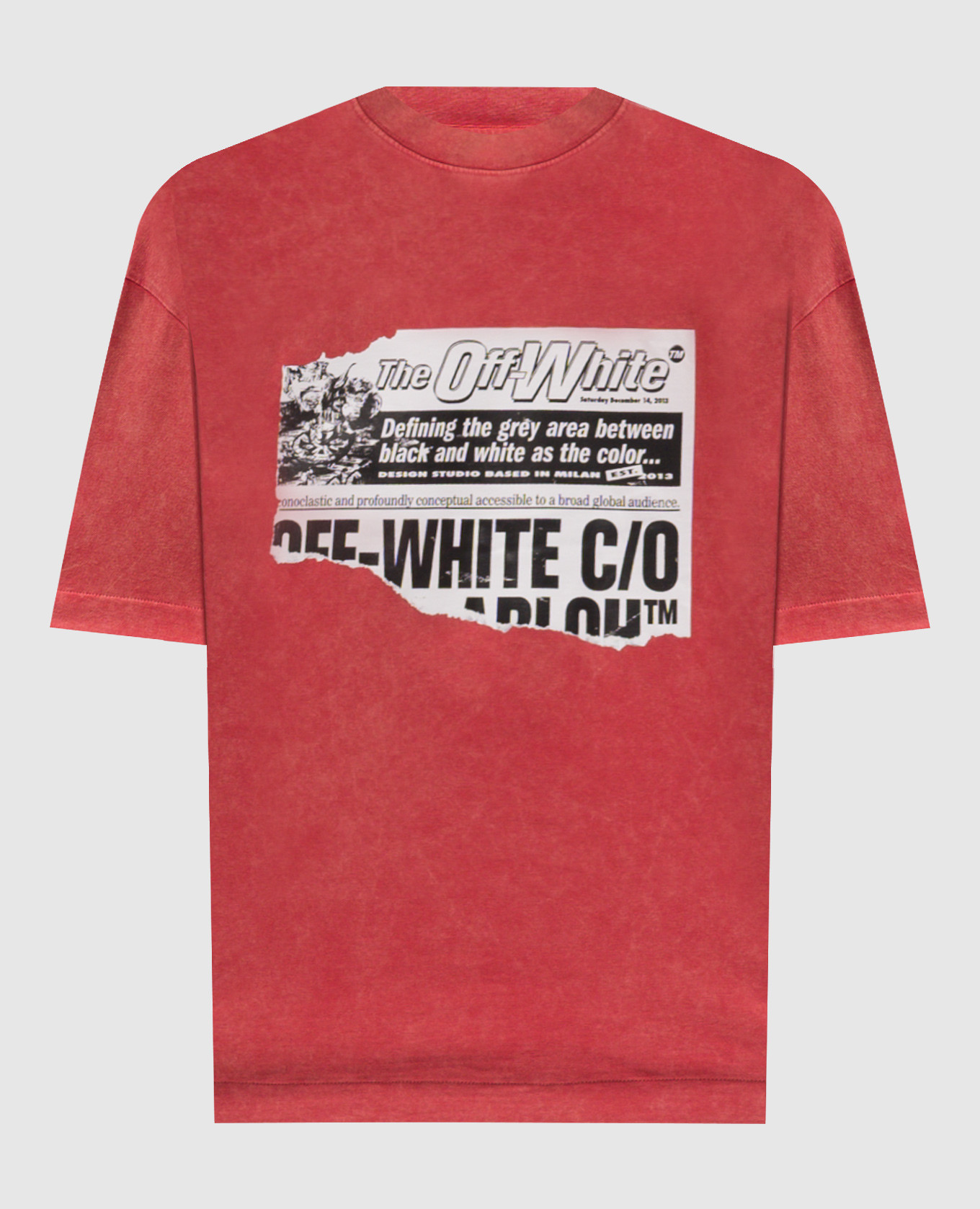 

Red T-shirt News Off-White