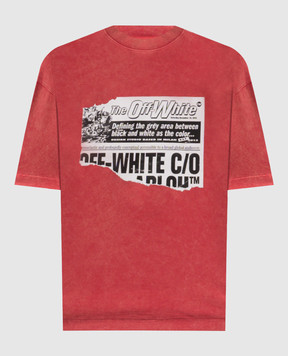Off-White Red T-shirt News 44MAA120F5J009