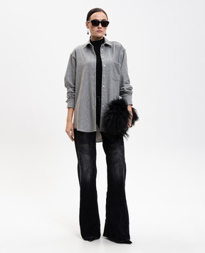 Babe Pay Pls Gray shirt with wool 11099091455