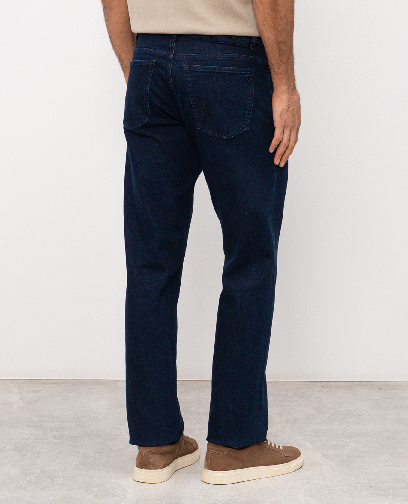Blue Costantino jeans with monogram Scissor Scriptor 4