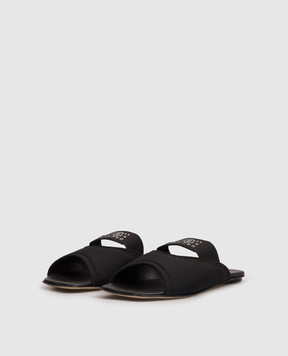 Maison Margiela MM6 Children's black flip-flops with logo 823853335