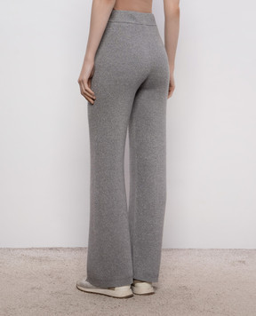 Peserico Gray wool pants with lurex A94116F129U470
