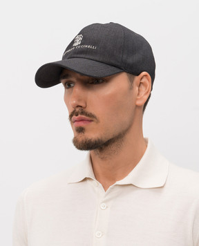 Brunello Cucinelli Gray wool cap M032P9850