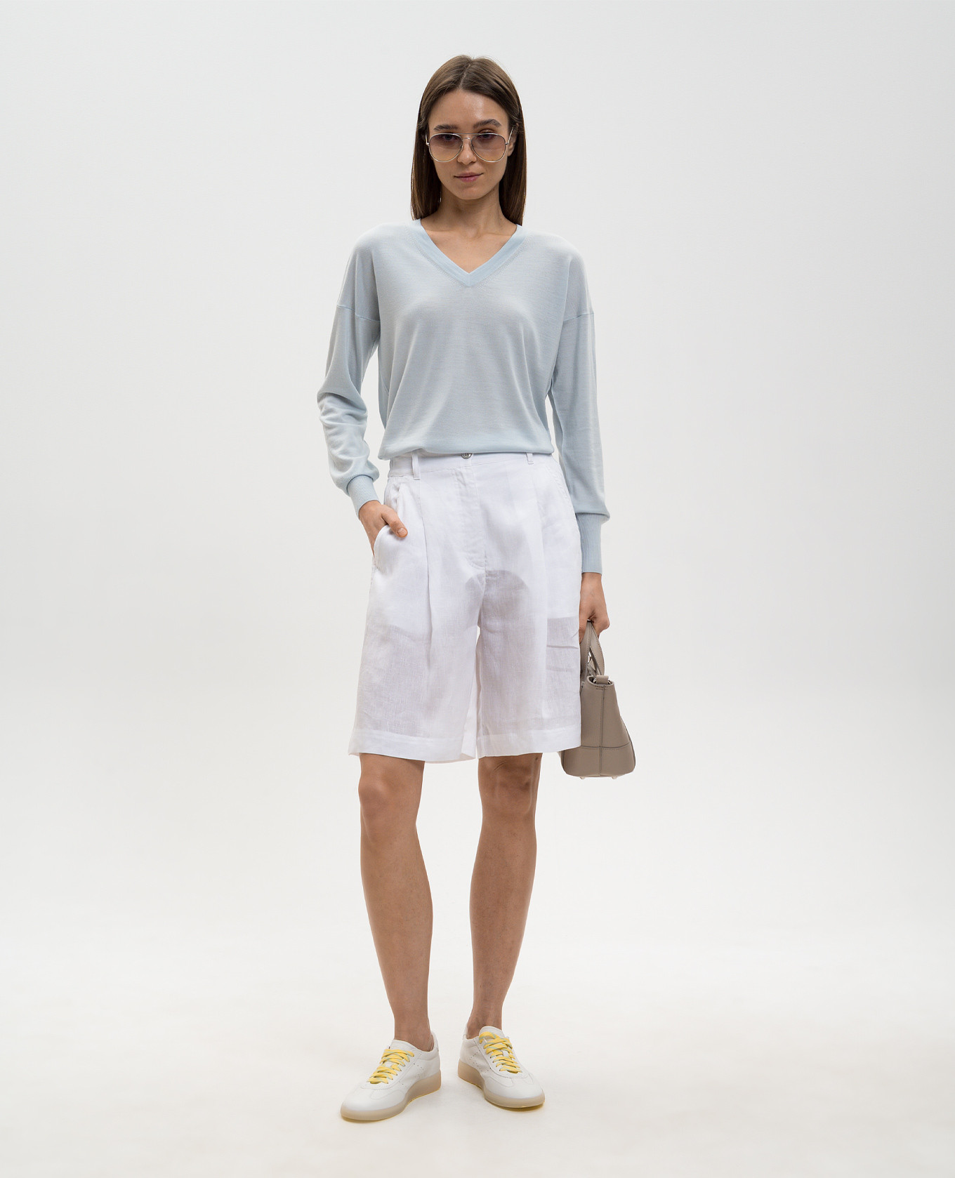 

IVANA white linen shorts MooRER