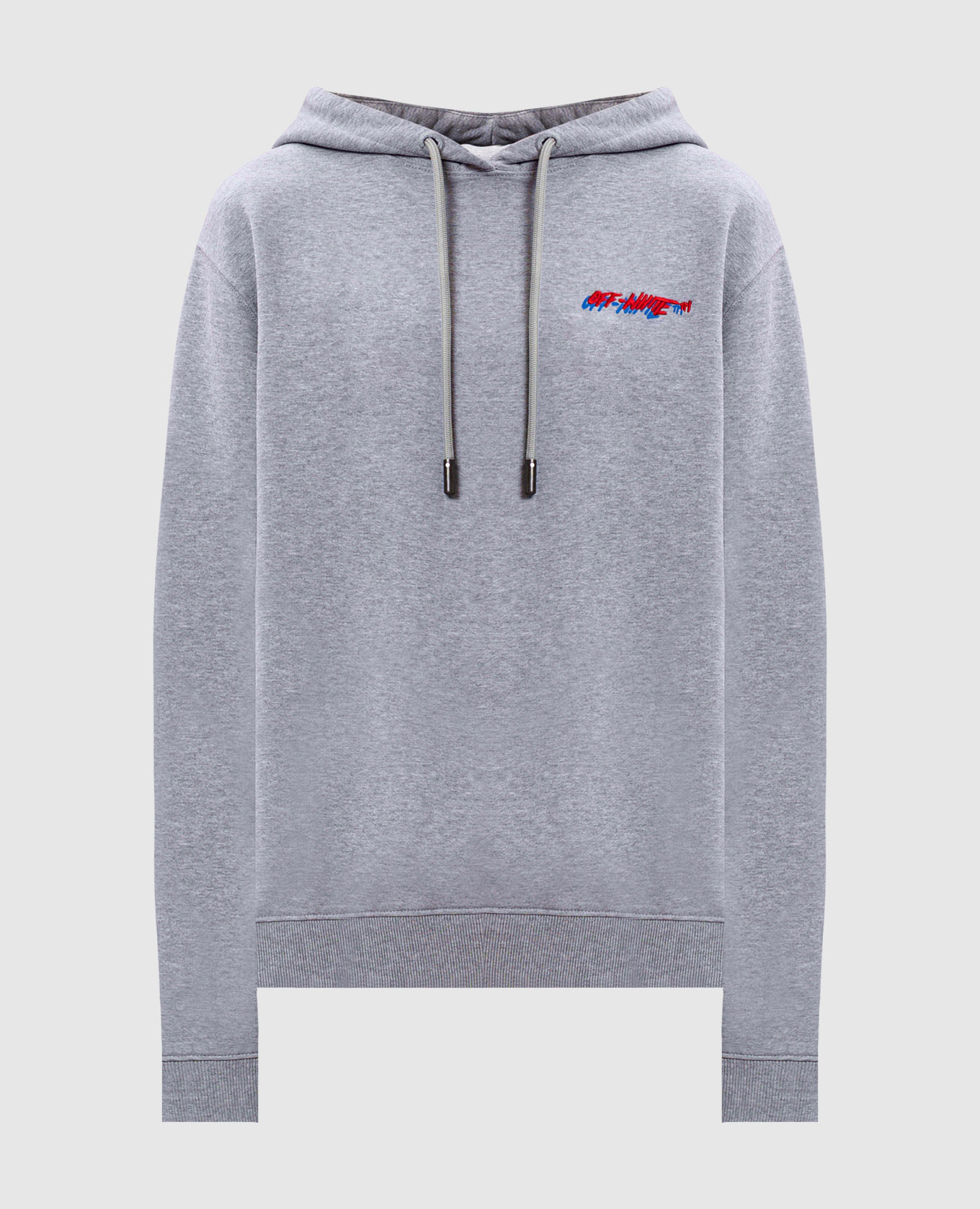 

Grey melange hoodie with logo embroidery Off-White