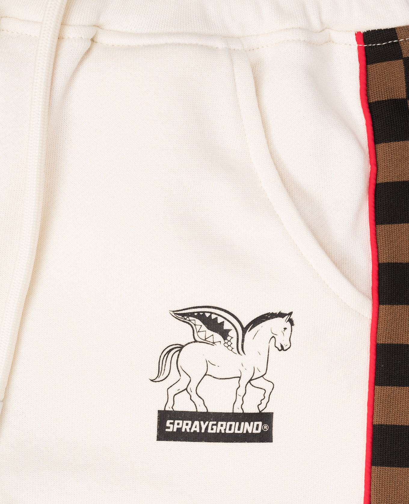 Children's beige joggers with logo Sprayground 3
