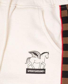Sprayground Children's beige joggers with logo SPY1298EIVO